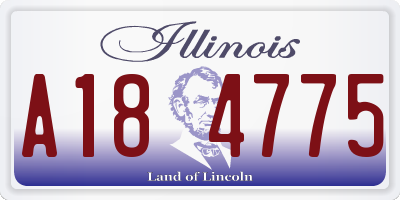 IL license plate A184775