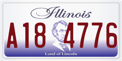 IL license plate A184776