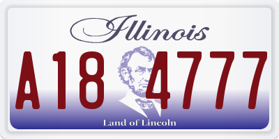 IL license plate A184777