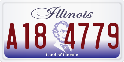 IL license plate A184779
