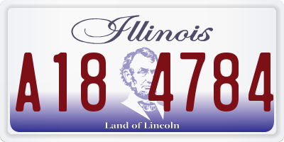 IL license plate A184784