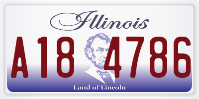 IL license plate A184786
