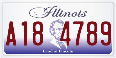 IL license plate A184789
