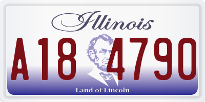 IL license plate A184790