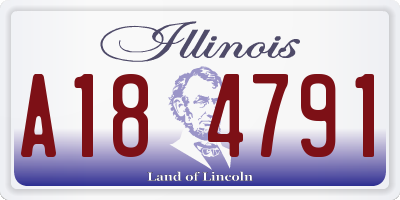 IL license plate A184791