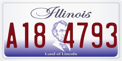 IL license plate A184793