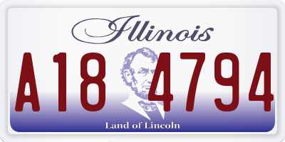 IL license plate A184794