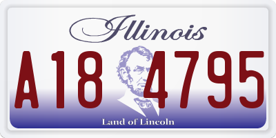 IL license plate A184795