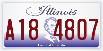 IL license plate A184807