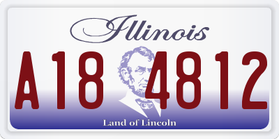 IL license plate A184812