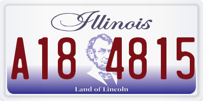 IL license plate A184815