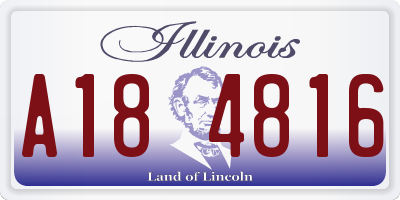 IL license plate A184816