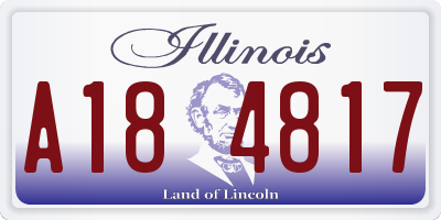 IL license plate A184817