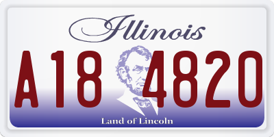 IL license plate A184820