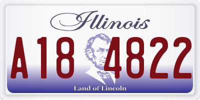 IL license plate A184822