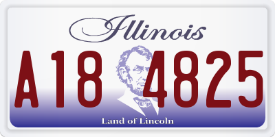 IL license plate A184825