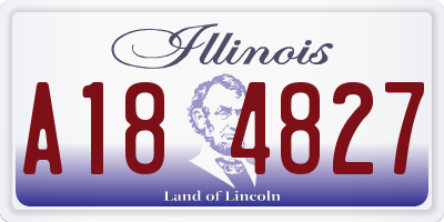 IL license plate A184827