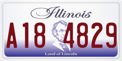 IL license plate A184829