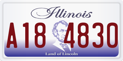IL license plate A184830