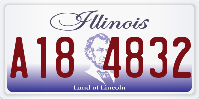 IL license plate A184832