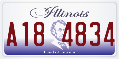 IL license plate A184834