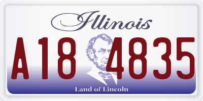 IL license plate A184835