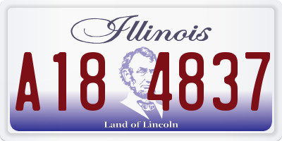 IL license plate A184837