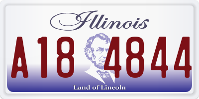 IL license plate A184844