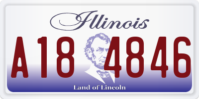 IL license plate A184846
