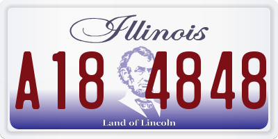 IL license plate A184848