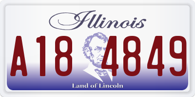 IL license plate A184849