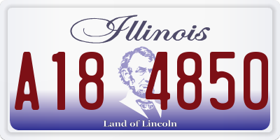 IL license plate A184850