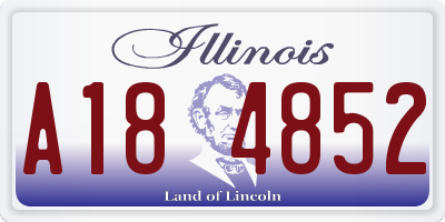 IL license plate A184852