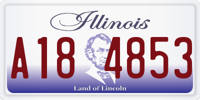 IL license plate A184853