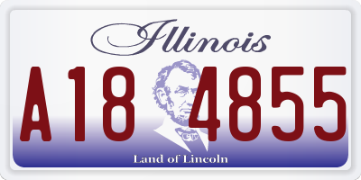 IL license plate A184855