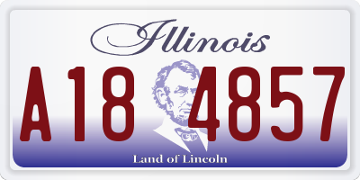 IL license plate A184857