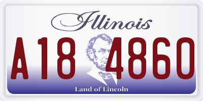 IL license plate A184860