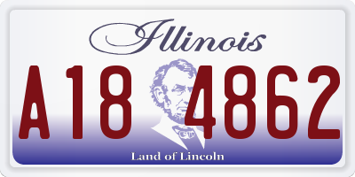 IL license plate A184862