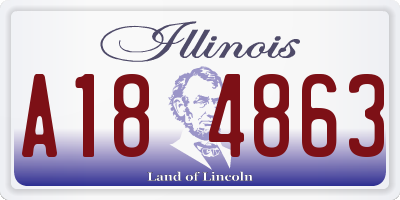 IL license plate A184863