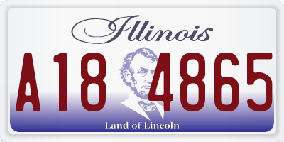 IL license plate A184865