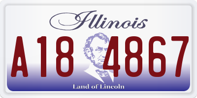 IL license plate A184867