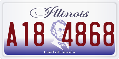 IL license plate A184868