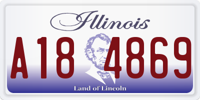 IL license plate A184869