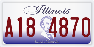 IL license plate A184870