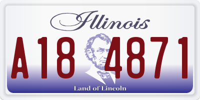 IL license plate A184871