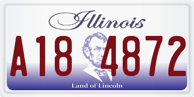 IL license plate A184872