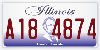 IL license plate A184874