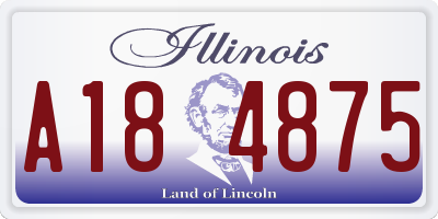 IL license plate A184875
