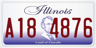 IL license plate A184876
