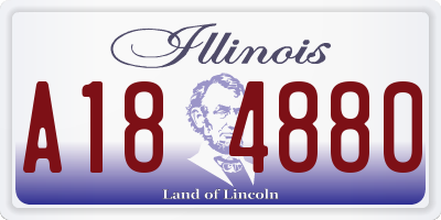 IL license plate A184880